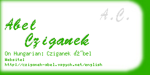 abel cziganek business card